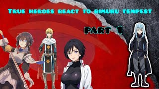 True heroes react to rimuru tempest part1 Gacha reaction [upl. by Annelak]