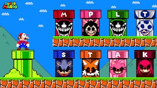 Super Mario Bros If All Mario and Sonic Creepypasta Characters Were Custom Pipes [upl. by Pellet]