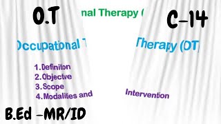 What is Occupational therapy and Intervention for CwID [upl. by Myrlene989]