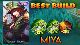 18 Kills Miya New Cheat LifeSteal Best Build for Rank Up Faster ML YouTube Pro  MLBB [upl. by Enelrac]