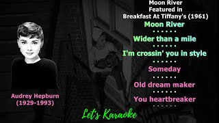 Moon River Karaoke Reference audreyhepburn moonriver breakfastattiffanys letskaraoke [upl. by Nyre]