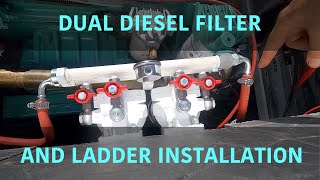 Vetus dual diesel fuel filter and boarding ladder installation [upl. by Areval928]