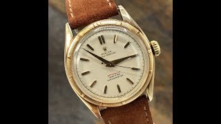 Vintage Rare Rolex 6085 14k Yellow Gold Red Officially Writing Dial 1961Awad Watches [upl. by Htrow]