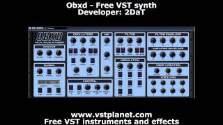 Obxd  Free VST synth  vstplanetcom [upl. by Hands]