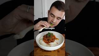 Italian sausage stew rice 🍚 greenonion asmrfood creatorcontent [upl. by Butte397]