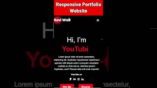 Create a Responsive Portfolio Website Using HTML amp CSS [upl. by Ibrad]