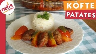 Fırında Köfte Patates  Köfte Tarifi  Nefis Yemek Tarifleri [upl. by Ahsekam]