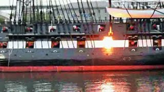 USS Constitution Firing Cannon  September 20 2014 [upl. by Wil]