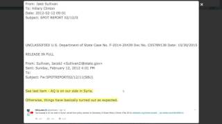 WikiLeaks  Hillary Says AlQaeda is on Our Side in Syria [upl. by Euqirrne]