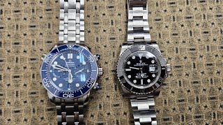 Rolex Submariner vs Omega Seamaster [upl. by Eciral]