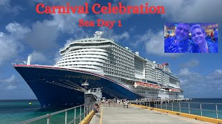 Carnival Celebration Eastern Caribbean Cruise Sea Day 1 [upl. by Ardnajela]