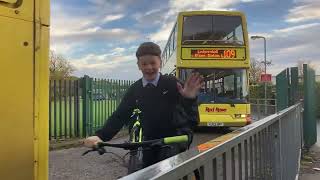 School Service Buses at Aylesbury Schools Coach Park October 2023 [upl. by Luapleahcim]