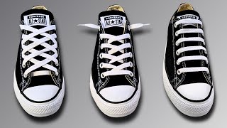 3 Cool Ways To Lace Converse  Converse Lacing Styles [upl. by Cirnek]