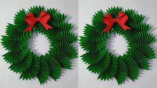 Christmas Decoration Ideas Using Paper  DIY Christmas Wreath  Christmas Craft Ideas  Paper Crafts [upl. by Atiragram]