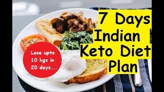 Indian Keto Diet plan for weight loss One Month Plan [upl. by Daahsar860]