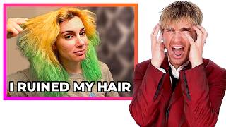 Hairdresser Reacts To CRAZY Hair Transformations [upl. by Nooj]