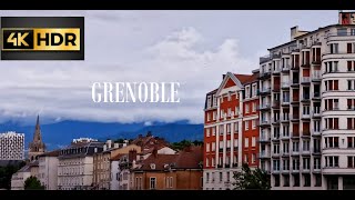 4K FRANCE Grenoble walk river amp city europe france grenoble [upl. by Amalita]