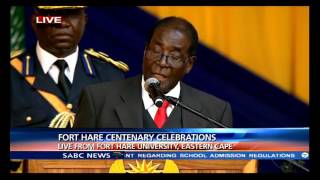 Robert Mugabes Fort Hare centenary celebration speech [upl. by Seppala553]