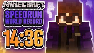 MINECRAFT 1161 SPEEDRUN WORLD RECORD  1436 FWR [upl. by Iclek]