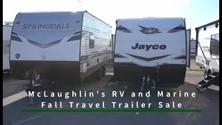 McLaughlins Travel Trailer Sale – Going on Now [upl. by Nautna]