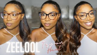 SUPER AFFORDABLE PRESCRIPTION GLASSES TRYON HAUL  Zeeloolcom [upl. by Attiuqihc920]