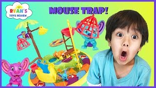 Family fun game for kids Mouse Trap Egg surprise Toys Challenge Ryan ToysReview [upl. by Shelton]