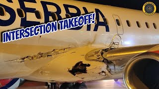 Marathon Airlines E195 Serbia Intersection TakeoffEclipse Jet Towbar 19 Feb 24 [upl. by Eiramalegna274]