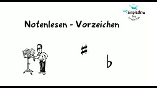 Musiktheorie Notenlesen und Vorzeichen [upl. by Ellesor]