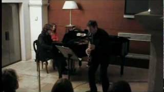 G Gershwin  Rhapsody in Blue for clarinet and piano DUO TinelliMazzoccante first part [upl. by Ehtylb]