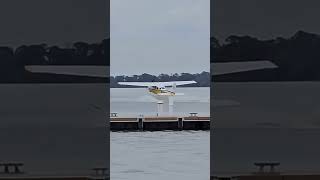 Cessna 185 Floatplane takeoff Tavares Florida 3224 [upl. by Iridissa]