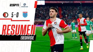 Resumen  Feyenoord 50 PEC Zwolle  Eredivisie Jornada 31  Santiago Giménez marcó doblete [upl. by Anilave172]