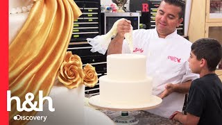 O bolo dourado ficou brega  Cake Boss  Discovery HampH Brasil [upl. by Netsirhk715]