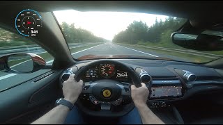 Ferrari GTC4Lusso acceleration 0 to 344 kmh [upl. by Kcarb]