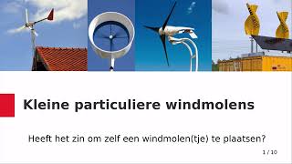 Kleine particuliere windmolens voor thuis [upl. by Calvinna]