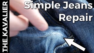 How to Repairs Pants with Hand Stitch Super Simple  Tailor Series [upl. by Irej]