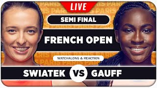 SWIATEK vs GAUFF • French Open 2024 SF • LIVE Tennis Watchalong Stream [upl. by Eihtur]