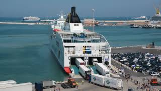 Shipfriendsgr  Hellenic Spirit 23 07 17 discharging Ancona 2 [upl. by Uzzia]