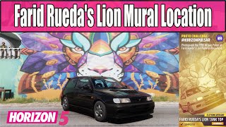 Forza Horizon 5 Photo Challenge HorizonPulsar Farid Ruedas Lion Mural in Playa Azul [upl. by Tem]