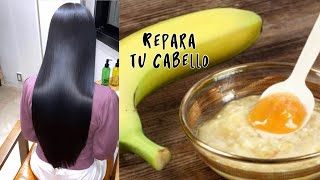 Mascarilla Hidratante y Reparadora Capilar con Plátano  Banano y Miel 🍌🍯 [upl. by Malvin892]