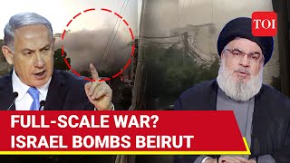 Israel Bombs Beirut Explosions Rock Hezbollah Stronghold  Beginning Of Lebanon War [upl. by Lathan]