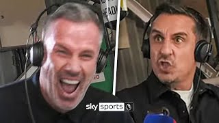 COMMS CAM 🎥 Gary Neville and Jamie Carragher react to Liverpools 30 win over Manchester United ⚔ [upl. by Mori908]