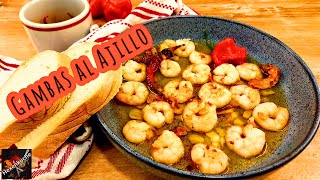 Gambas al Ajillo 🦐 Urlaubsfeeling pur • Scampis in Knoblauchöl als TapasVorspeise oder Haupgericht [upl. by Euqnom]