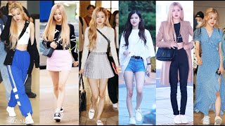 BLACKPINK ROSE AIRPORT FASHION STYLE 2016  2019 [upl. by Pearson]