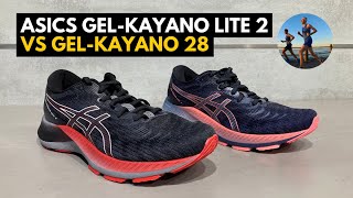 ASICS GELKAYANO LITE 2 vs GELKAYANO 28  SHOE TALK [upl. by Anikes493]