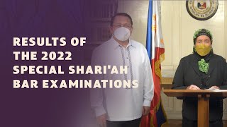 Results of the 2022 Special Shariah Bar Examinations [upl. by Rotceh710]