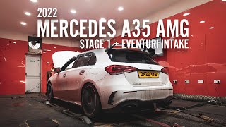 2022 Mercedes A35 AMG  EVENTURI Intake OPF Delete amp MSL Custom Stage 1 Map [upl. by Ayotnahs]