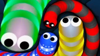 Slitherio 0001 Tiny Invasion Snake vs Strong Snake Epic Slitherio Gameplay [upl. by Decrem173]