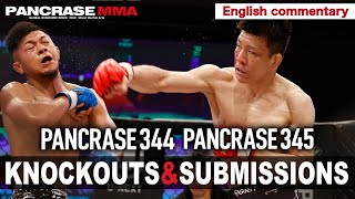 PANCRASE344  PANCRASE345 KNOCKOUTS amp SUBMISSION with English commentary [upl. by Friedly]