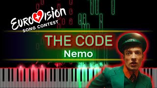 Nemo  The Code 🇨🇭 Switzerland Eurovision 2024 Winner piano tutorial  sheet piano [upl. by Tennies819]