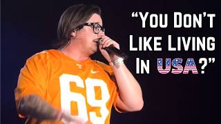 Hardy SLAMS Critics of America in FIERY Speech at Morgan Wallen concert [upl. by Anawait734]